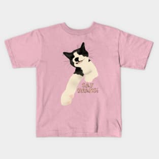 Say Beans Kitty Cat Smiling Kids T-Shirt